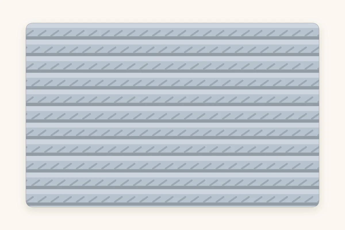 Close-up of thick ribbed crochet fabric with horizontal ridges, worked in bulky yarn